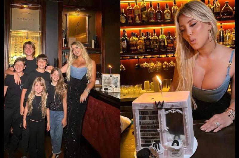 Wanda Nara celebroacute sus 36 antildeos junto a sus hijos y lejos de L-Gante