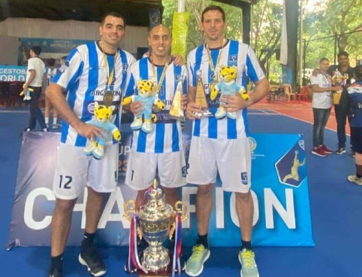 Tres santiaguentildeos tocaron el cielo con las manos en el Mundial de cestoball