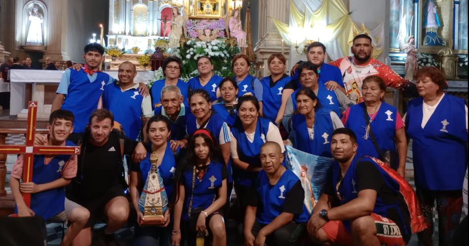 Peregrinos llegaron al Santuario de la Virgen del Valle y trabajaron como servidores