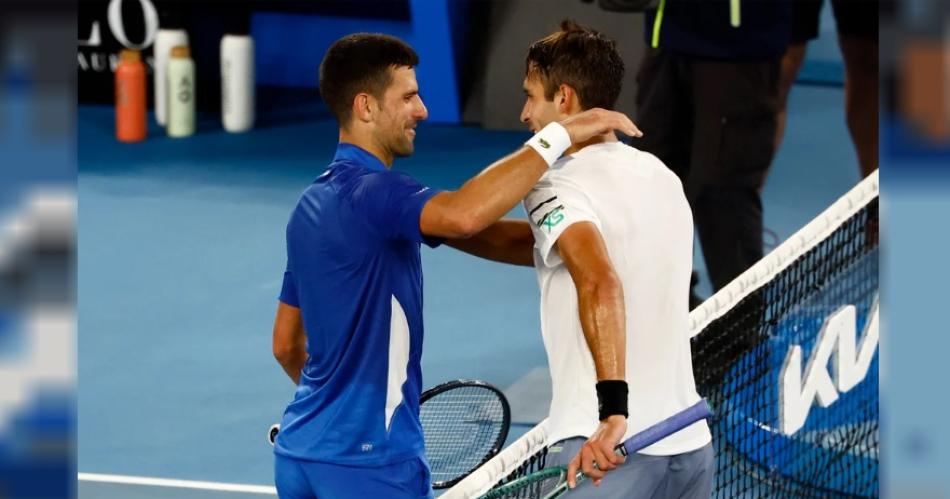 El inesperado elogio de Djokovic para Etcheverry- Es fantaacutestico