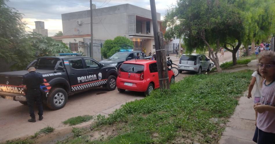 PERSECUCIÓN La policía puso fin a la huida del acusado en el ingreso al Bº Señora de la Paz en Las Termas