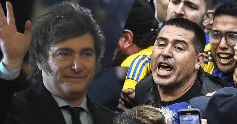 El picante posteo de Milei contra Riquelme tras la bandera en la Bombonera