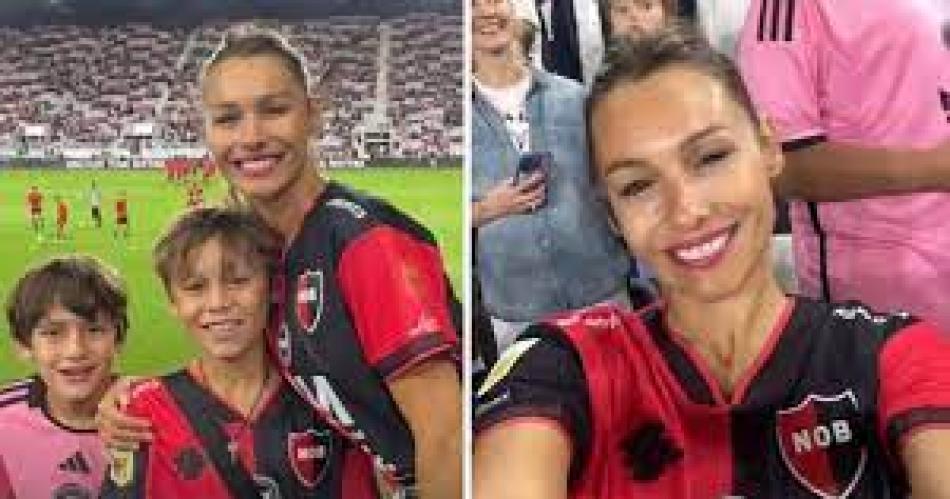 Pampita revolucionoacute el DRV PNK Stadium para ver a Messi