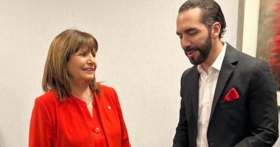 Bullrich a Bukele- Queremos seguir el modelo que ustedes estaacuten llevando adelante