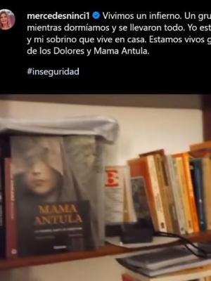 Mercedes Ninci sufrioacute un violento robo y agradecioacute su vida a Mama Antula 