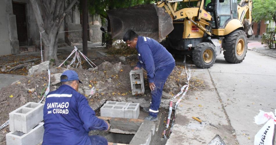 Obras Puacuteblicas de la Municipalidad pone en condiciones el desaguumle del barrio Alberdi