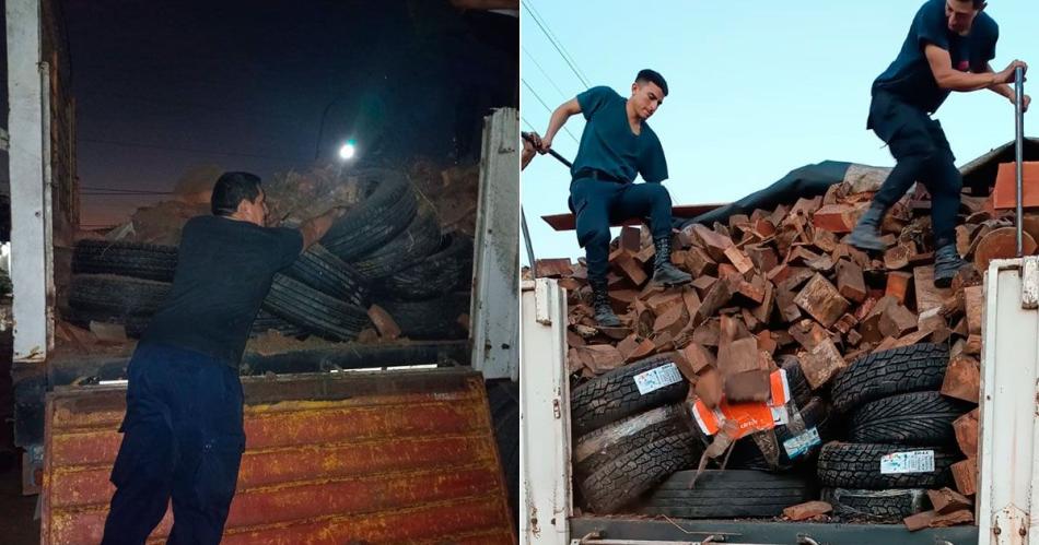 Golpe al contrabando- intentaron pasar maacutes de 350 cubiertas de autos escondidas en camiones 