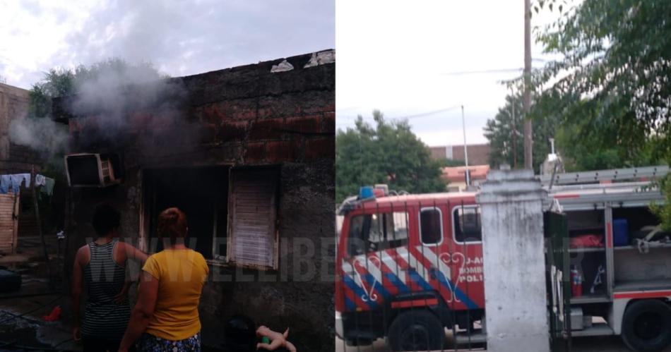 Voraz incendio de una habitacioacuten dejoacute enormes peacuterdidas para una familia