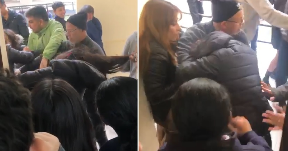 VIDEO Alumna llevoacute un cuchillo al aula y el reclamo terminoacute con una violenta pelea de madres