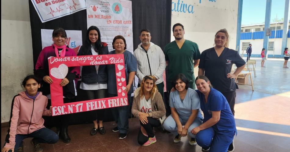 La escuela Feacutelix Friacuteas hizo historia en la donacioacuten de sangre