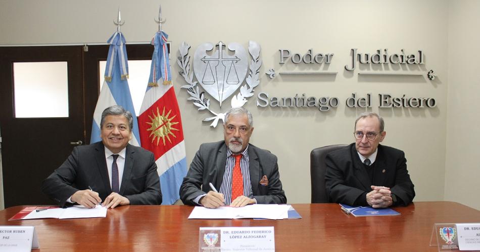 EL PODER JUDICIAL FIRMOacute UN CONVENIO DE COOPERACIOacuteN CON LA UNSE