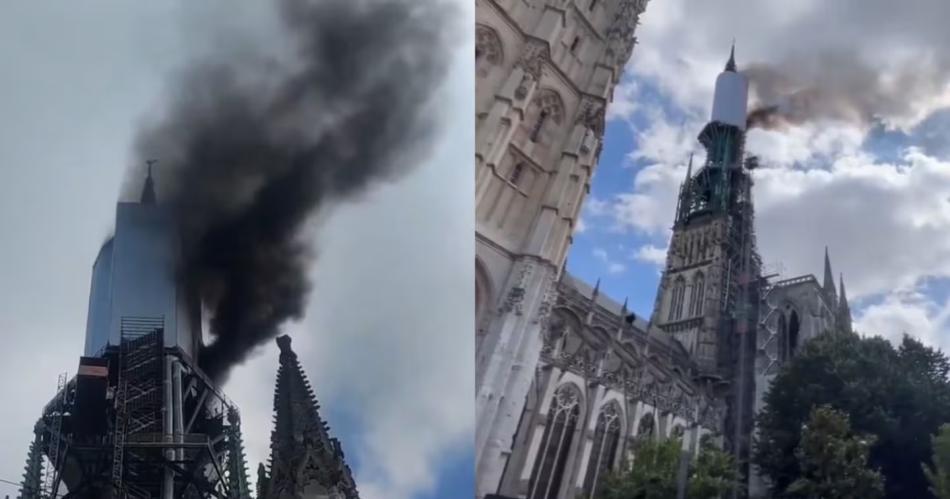 VIDEO- Se incendioacute la famosa catedral de Notre-Dame y ordenaron evacuar la zona