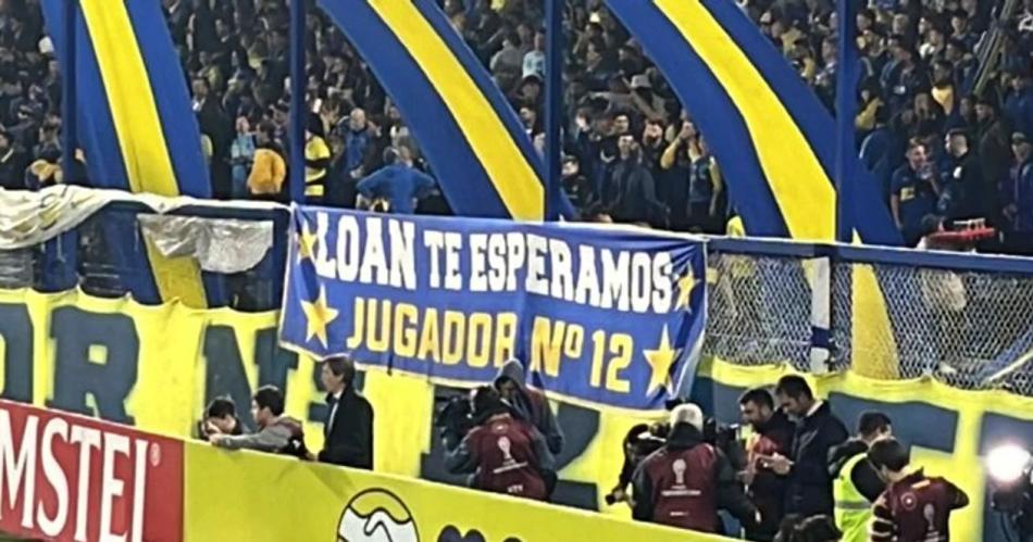 La hinchada de Boca pidioacute por la aparicioacuten de Loan