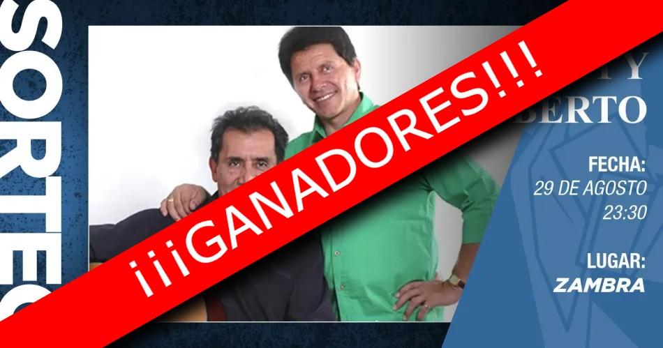 Estos son los ganadores de las entradas para el show de Cuti y Roberto