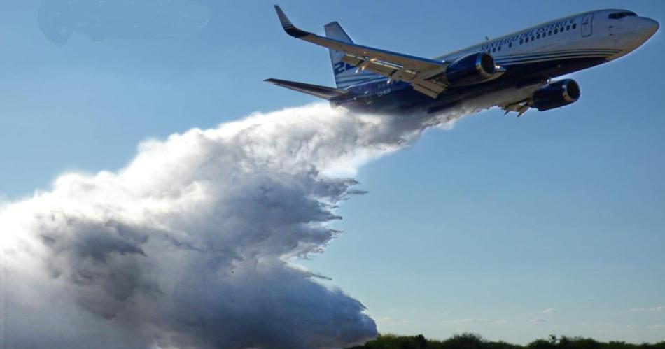 Avioacuten hidrante de Santiago del Estero pudo controlar grave incendio en Manogasta