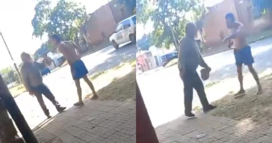 VIDEO- Un jubilado le pegoacute cinco tiros a su vecino en medio de una discusioacuten 