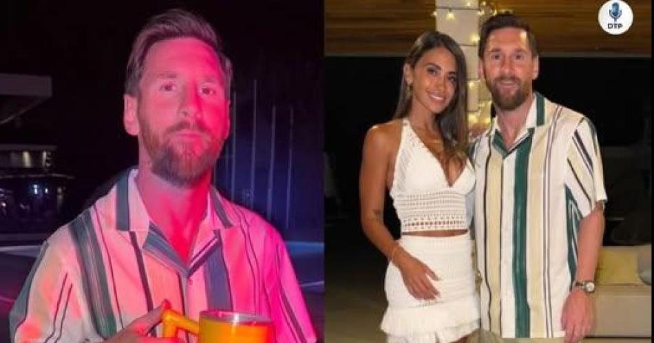 Messi recibioacute el antildeo nuevo con un look muy llamativo