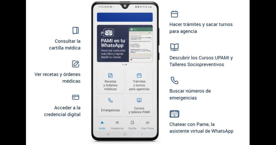 PAMI- la informacioacuten a la que se puede acceder desde la App